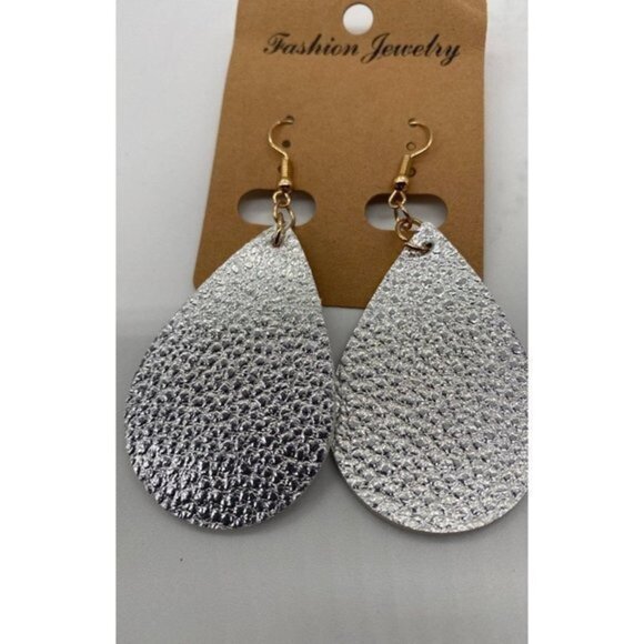 Women's Sliver Teardrop Statement Earrings Fashion Jewelry Hook Style Lightweigh - Picture 4 of 7